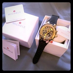 Authentic Michele women’s gold watch